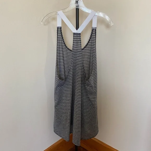 Nike Beach Cover Up S Grey/White Stripes - Picture 4 of 9